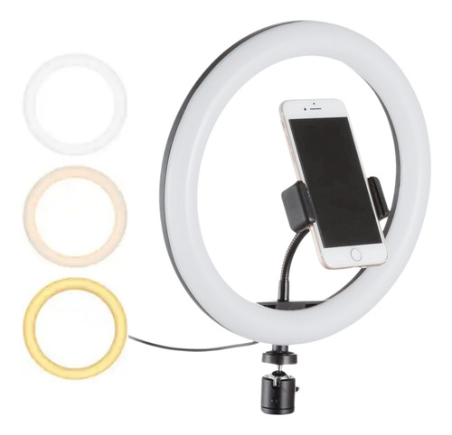 Aro Luz Led Anillo 30 Cm Fotografia Video + Soporte Celular