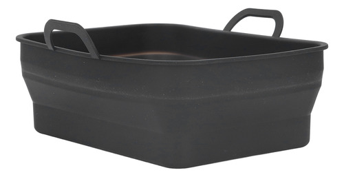 Bandeja Rectangular Para Freidora, Olla De Silicona Negra Y