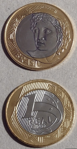 Moneda Bimetalica De Brasil Año 2022 Sin Circular 