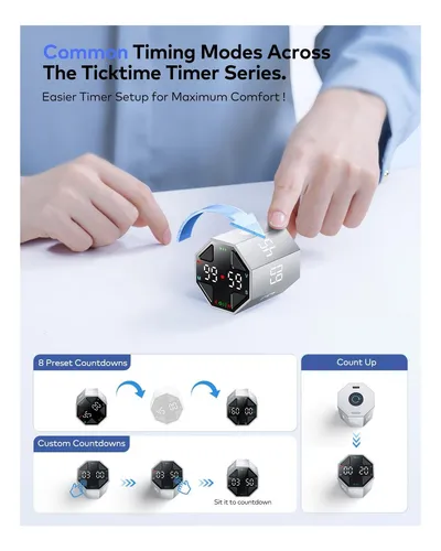 Ticktime Pomodoro Timer Cube, Pomodoro Personalizado, Pausa