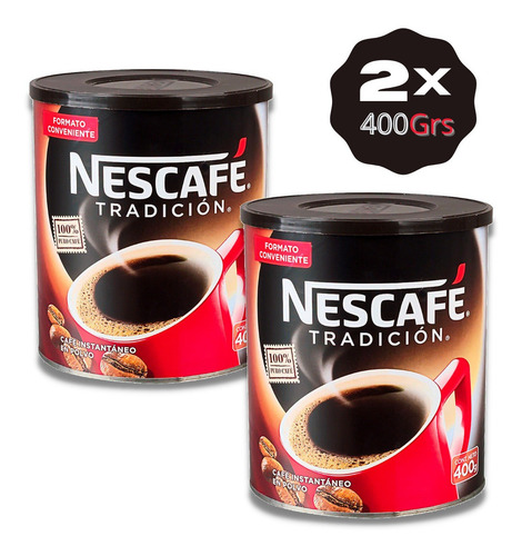 Café Instantáneo Nescafé Tradición Tarro - 400 Grs -