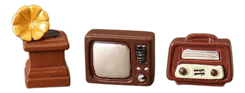 Radio Fonógrafo 1:6 1:12, Mini Televisor De Mobiliario