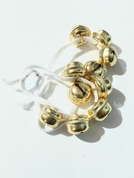 colgante accesorio de decoración de boda Lioobo Lote de 100 cascabeles de metal de Navidad artesanales coloridas para joyas oro 12 mm