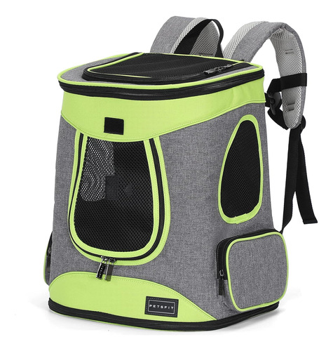 Mochila Para Mascotas De Fácil Ajuste Para Perros Verde