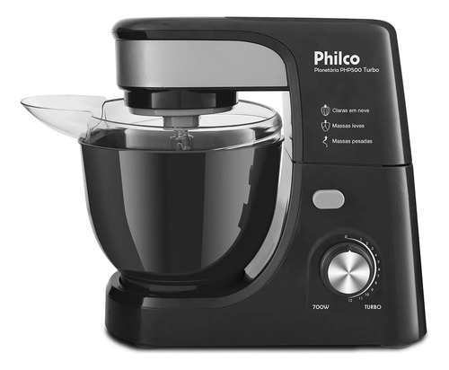 Batedeira Planetária Philco Php500p Turbo 700w Preto 220v