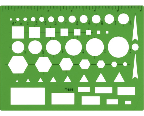 Plantilla De Dibujo Técnico Multiusos (t-816), Verde, ...