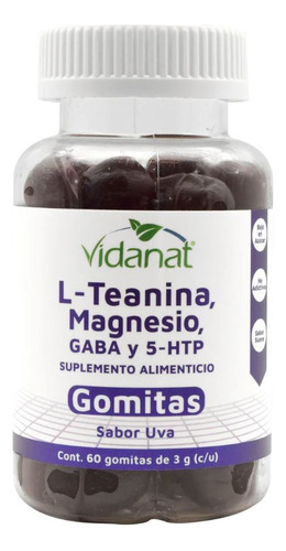 Gomitas L Teanina Magnesio Sab Uva 60 Gomitas