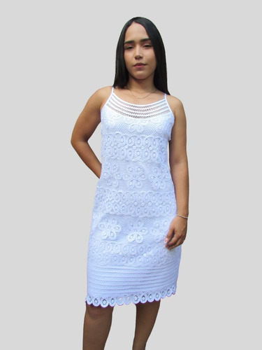 Vestido Amapola Blanco Bordados Cartago Edis