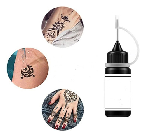 Kit De Tatuajes Temporales, Plantilla Adhesiva Tinta Nuevo