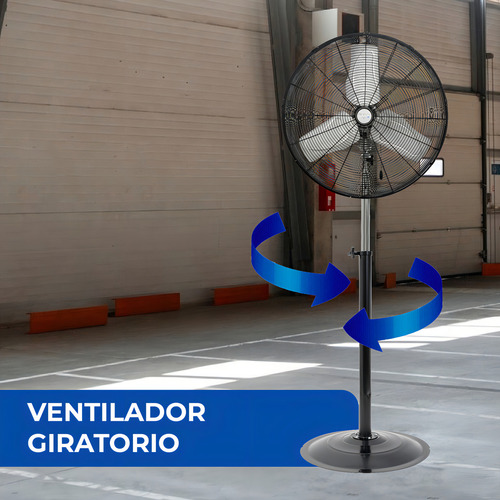 Ventilador Narvik Air De 24 Pulgadas De Pedestal, Oscilatorio, Altura Ajustable, Potente Con Aspas Metálicas