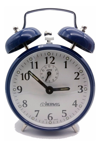 Relógio Despertador Antigo A Corda Retrô Aço Eurora Mecanico