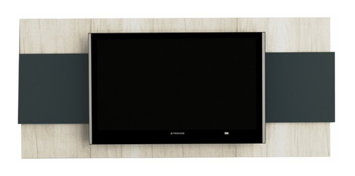 Mueble Panel Para Tv Smart Flotante Led C/ Soporte Tv H/ 65 Color Nevado Taureg
