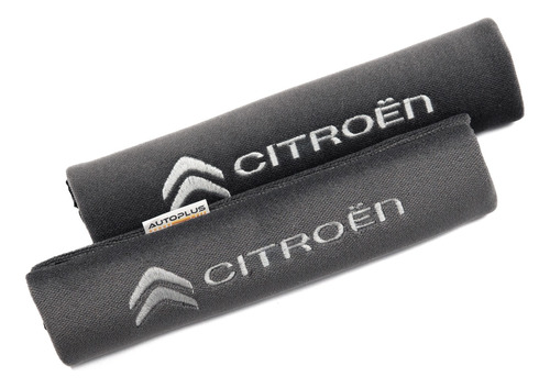 Protectores Cubre Cinturones Tela Gris Logo Citroen Bordado