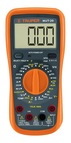 Tester Digital Multímetro Profesional Truper 10402