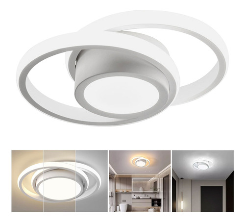 Lámpara Techo Moderna Baño Lampara Colgante Luz 3 Tonos 32w 