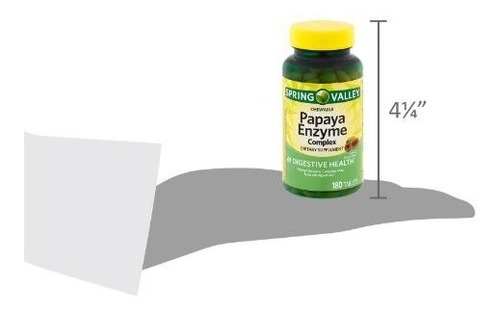 Enzimas Digestivas Enzima De Papaya 100cap Papaina Spring Va Sabor Neutro