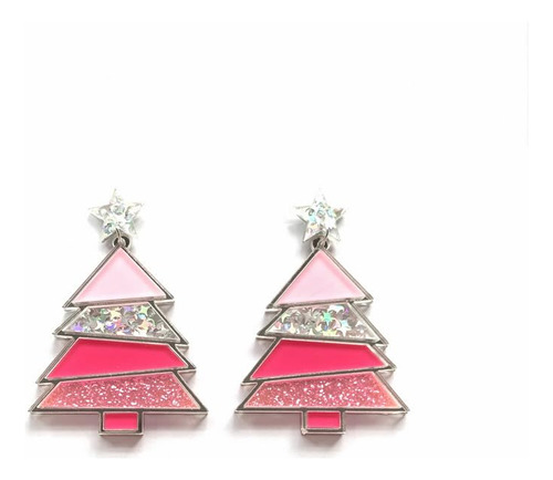 Pendientes De Árbol De Navidad Para Mujeres Y Niñas, Estrell