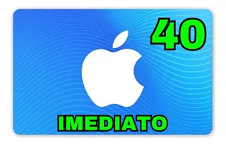 Cartão Vale Presente Gift Card Apple 40 Brasil Itunes