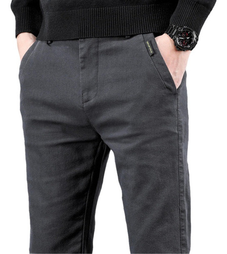 Pantalones Casuales Elásticos De Fibra De Bambú De Corte Rec