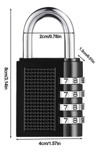 Xt Candado De 4 Dígitos Cerradura De Combinación De