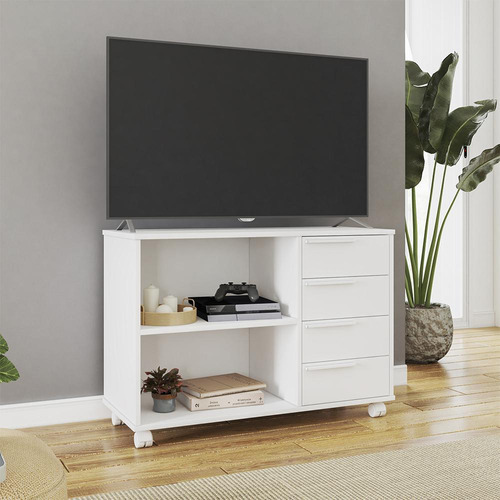 Rack Para Tv Até 40 Polegadas 4 Gavetas Branco Bse 02