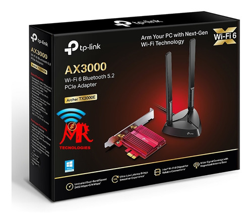 Archer Tx3000e Adaptador Pcie Ax3000 Wi-fi 6 Bluetooth 5.0