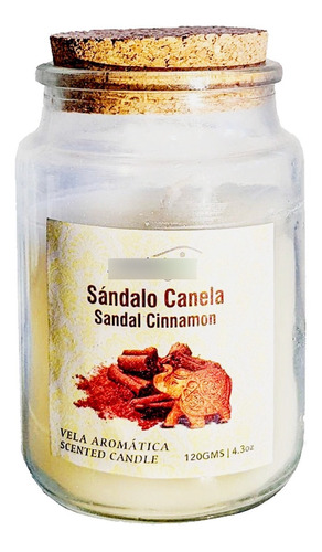 Vela Aromática Sándalo Canela 120gr