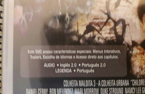 Dvd Colheita Maldita 1, 2 E 3 (lote Com Os 3 Filmes) Dublado