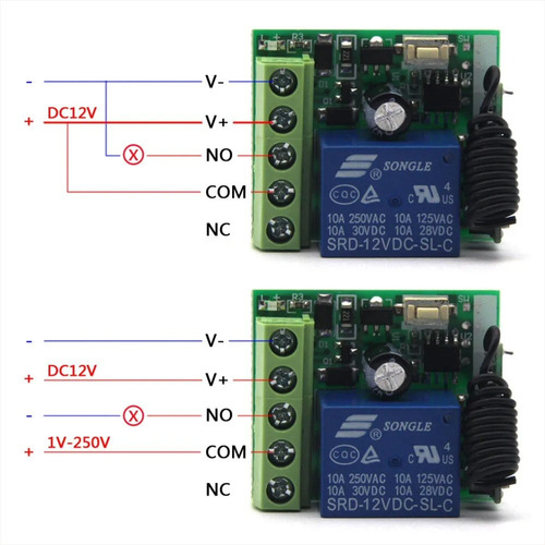 Relé Control Remoto Inalambrico, 100m, 433mhz, Learning Code