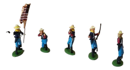 (d_t) Soldaditos Britain 54 Mm 5 Soldados Yanquis Y5