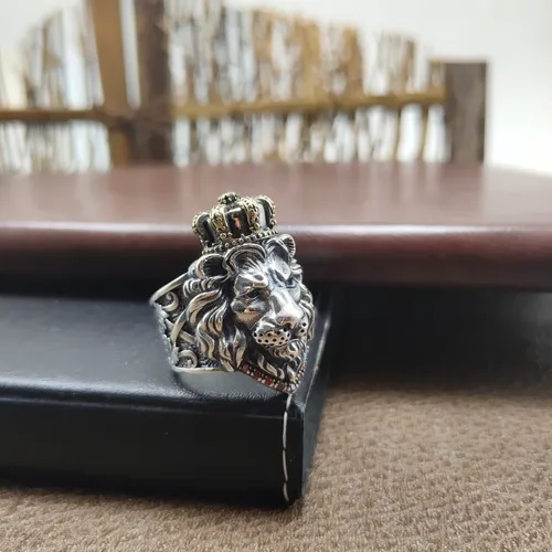 Anillo De Leon King Hombre Plata S925