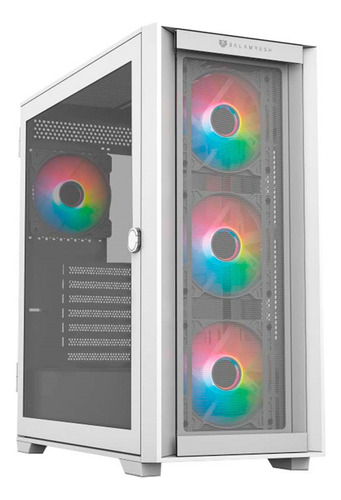 Gabinete Gamer Balam Rush Carbono Twin Mate 9000 E-atx Full Torre 4 Fan Argb Cristal Templado Frente Intercambiable Usb-c Blanco Br-938761