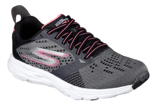 Zapatilla Skechers Mujer Go Run Ride 6 Charcoal Hot Pink