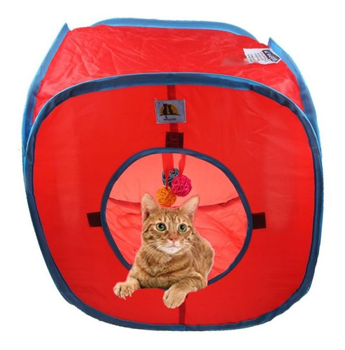 Popout Flexible Cat Kitty Play Cube Juego De Tunel Expandib