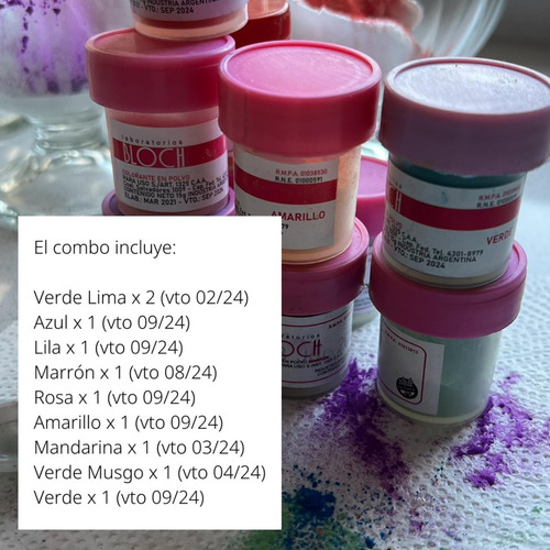 Colorante Liposoluble En Polvo X 10 U. Marca Bloch / Lauacu