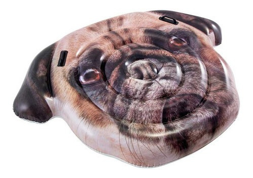 Flotador Pug Face Island 173x130cm Intex