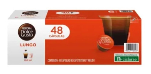 Cápsulas De Café Dolce Gusto Nescafé Lungo 48 Pzas