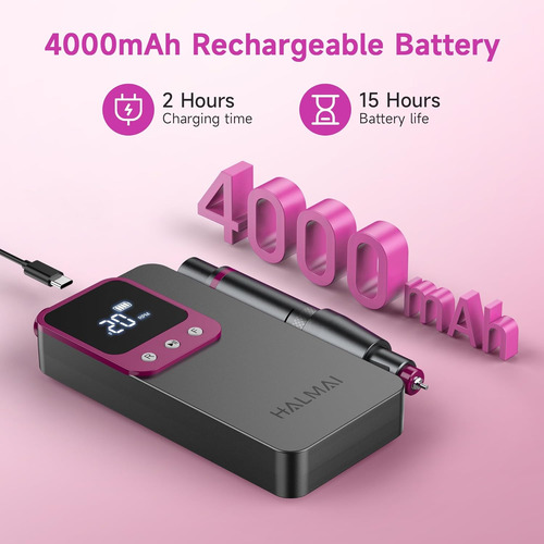 Taladro De Uñas Eléctrico Profesional, Lima De Uñas Portátil