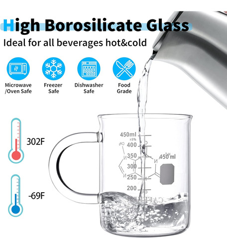 Taza Cafeine Beaker, Taza De Cafeína, Taza De Química De 16