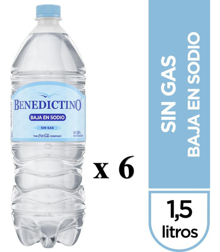 Agua Mineral Benedictino Botella 1.5 Litro X 6 Unidades 