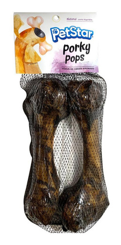 Imagen 2 de 4 de Pack 2 Huesos Para Perro 100% Natural Fémur De Cerdo Ahumado