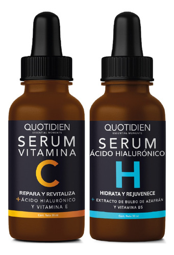 1 Serum Vitamina C Quotidien + 1 Serum Ah Quotidien - Combo