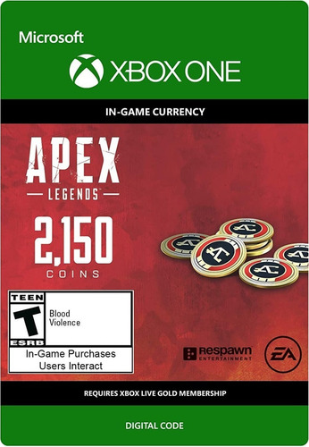 Apex Legends 2.150 Coins Tarjeta Gift Card Recarga Saldo