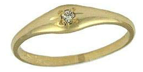 Anillos - Child Jewelry - 10k Yellow Gold Size 4 Diamond Rin