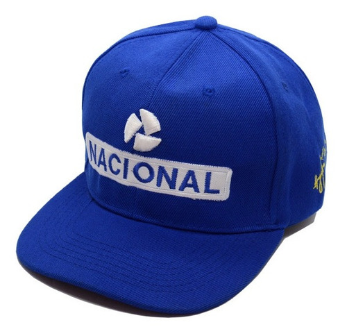 Gorra Bordada Ayrton Senna Nacional Azul Gabardina