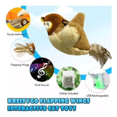 Shivering Bird Cat Toys Birdie Chirping Toys A