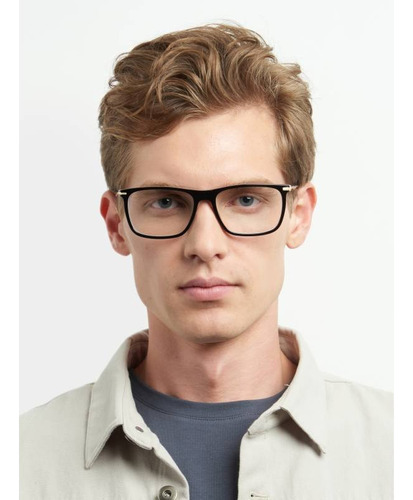 Lentes Carrera 289 Rectangle Vintage X L Armazón Oft. 56mm Color Shiny Black/gold/red M4p