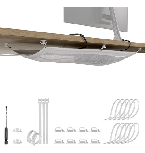 Gestion Cabl Debajo Escritorio - Bandeja Flexible Para