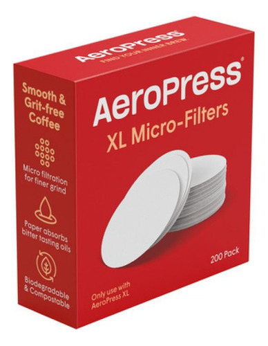 Filtro Aeropress Xl 200 Unidades