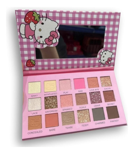 Maquiagem Infantil Paleta De Sombras Hello Kitty 18 Cores